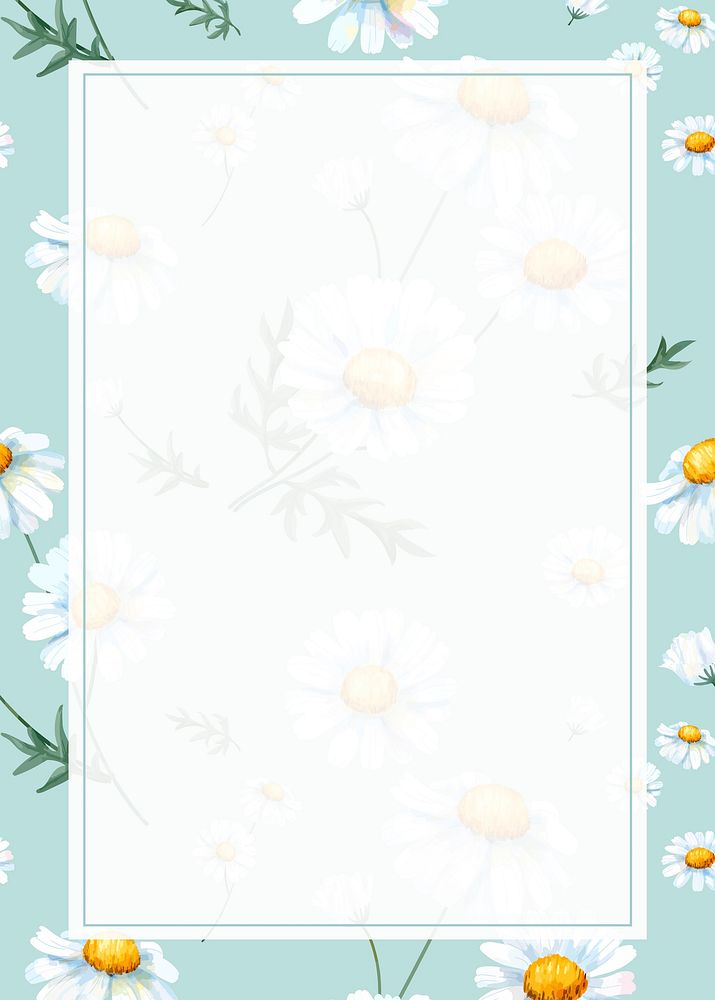 Blank daisy invitation card vector