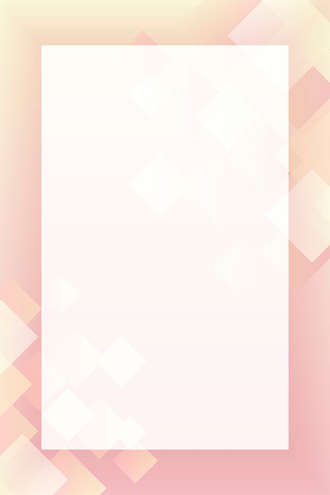 Blank rectangle pink frame template vector