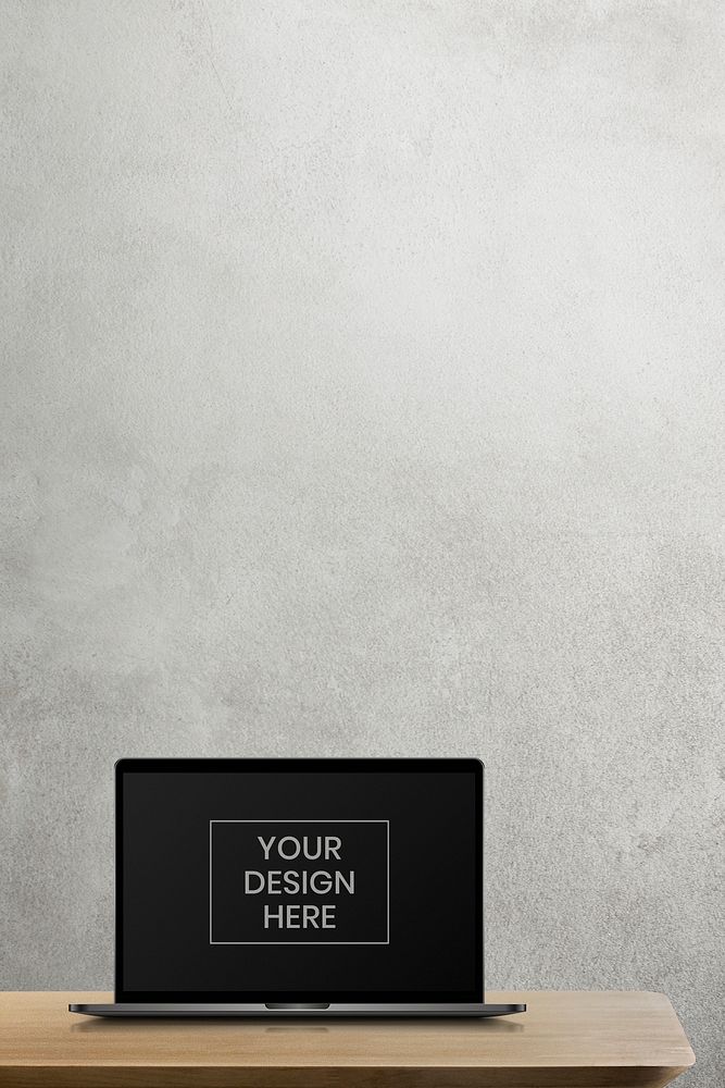 Blank laptop monitor template illustration