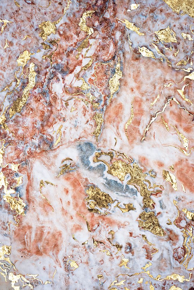 Pinkish and gold marble textured background