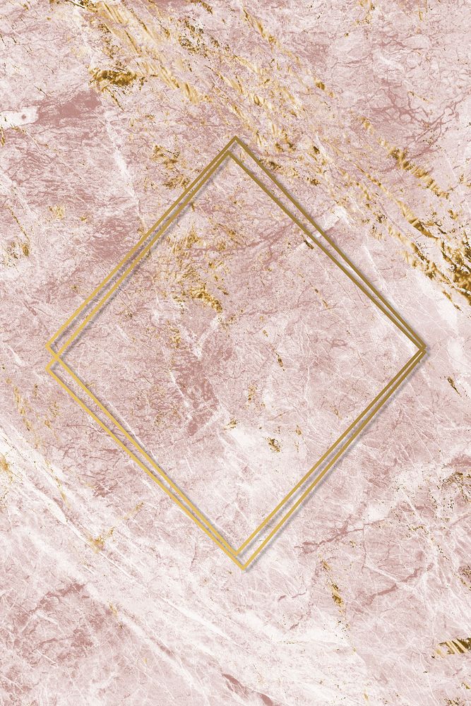 Pink and gold marble textured background illustration