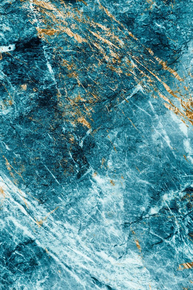 Blue and gold marble textured background