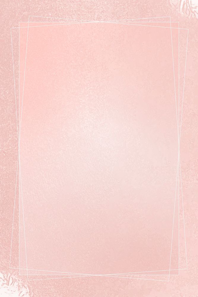 Rectangle frame on pink background template vector