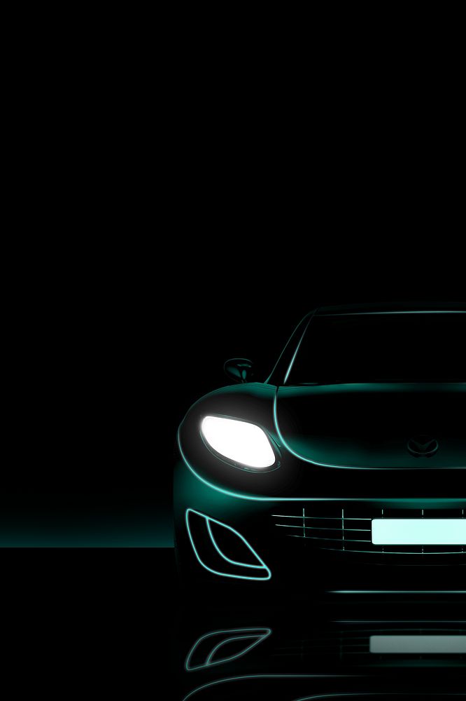Green neon sports car design