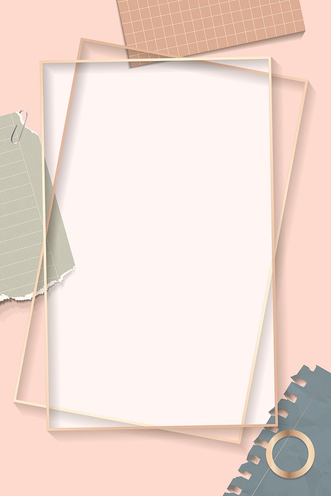Ripped notes rectangle frame vector