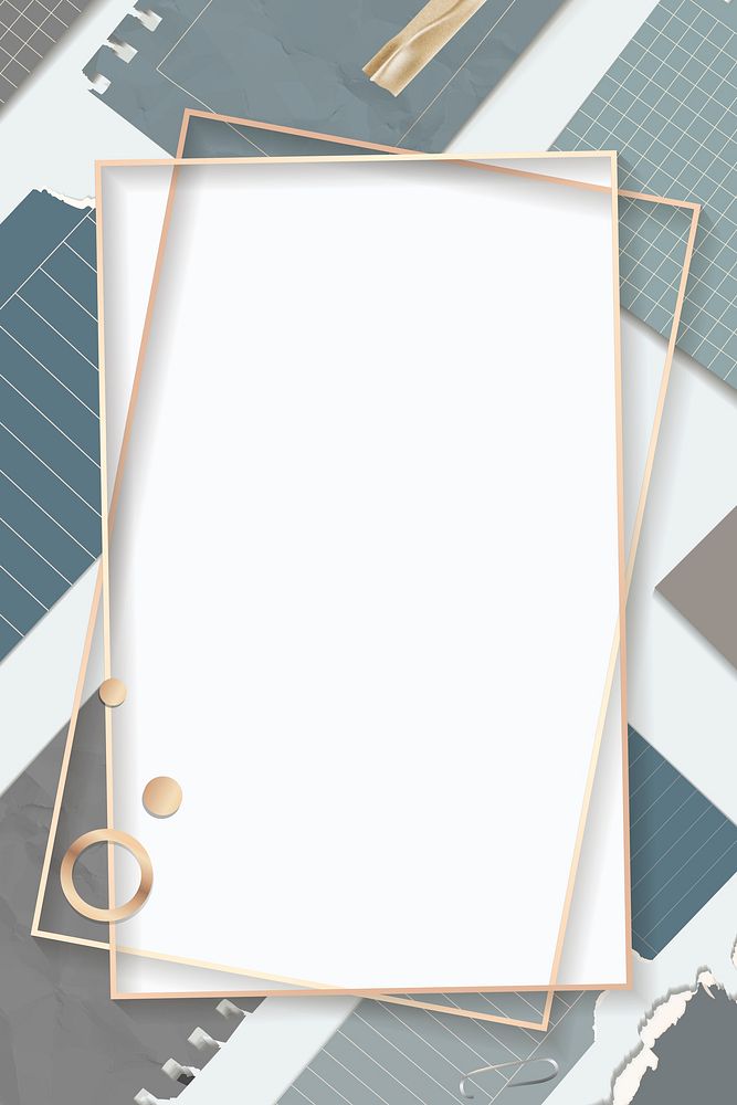 Ripped notes rectangle frame vector