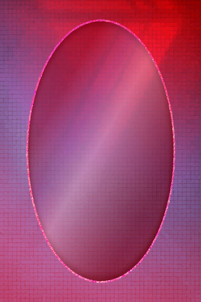 Oval frame on abstract background vector