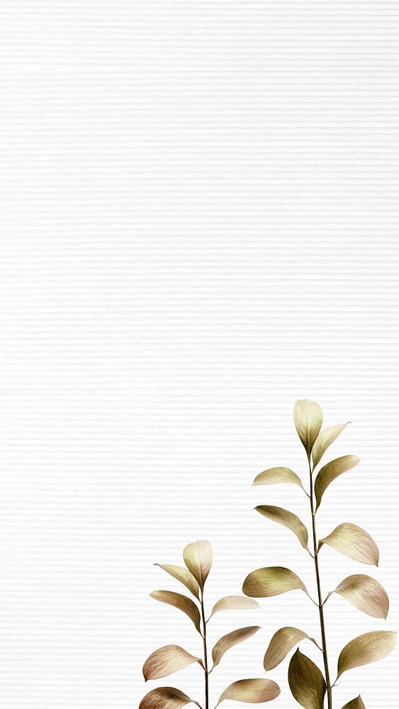 Eucalyptus leaf pattern mobile phone wallpaper vector