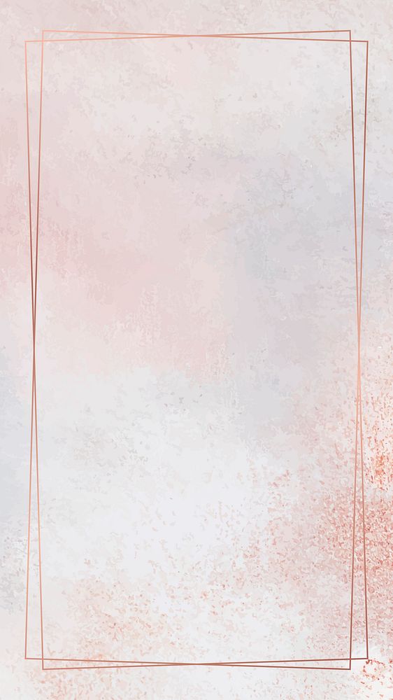 Rectangle copper frame on pastel mobile phone wallpaper  vector