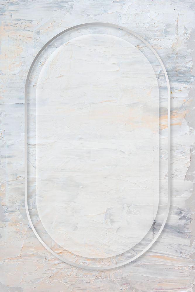 Oval silver frame on cement background illusration