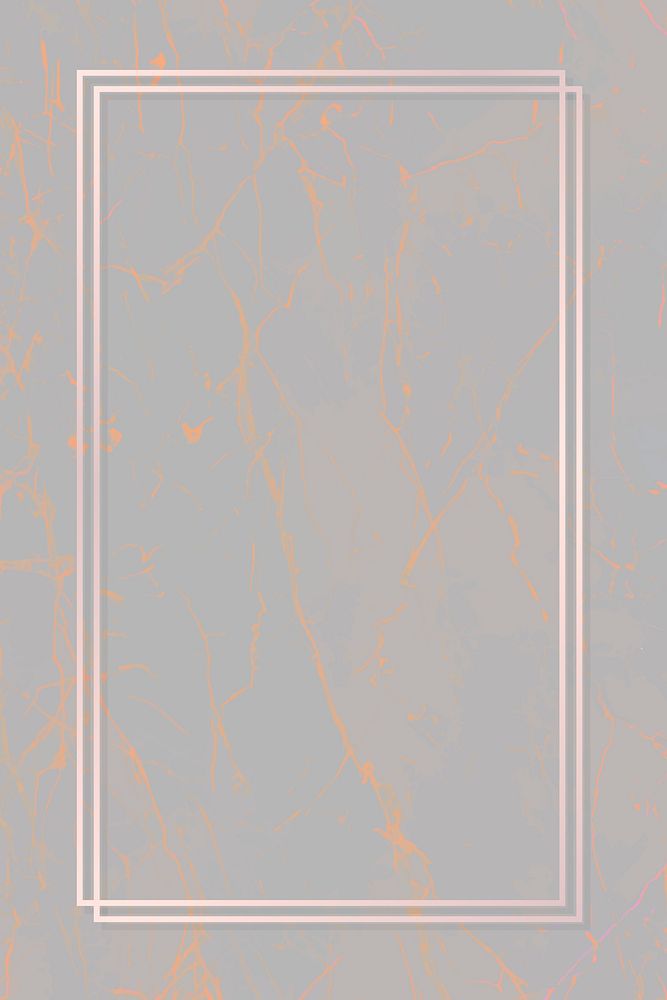 Rectangle  rose gold frame on gray background vector