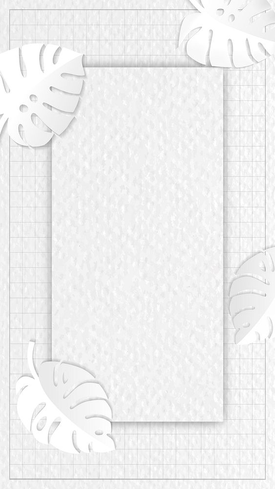 Frame on monstera patterned mobile phone wallpaper vector