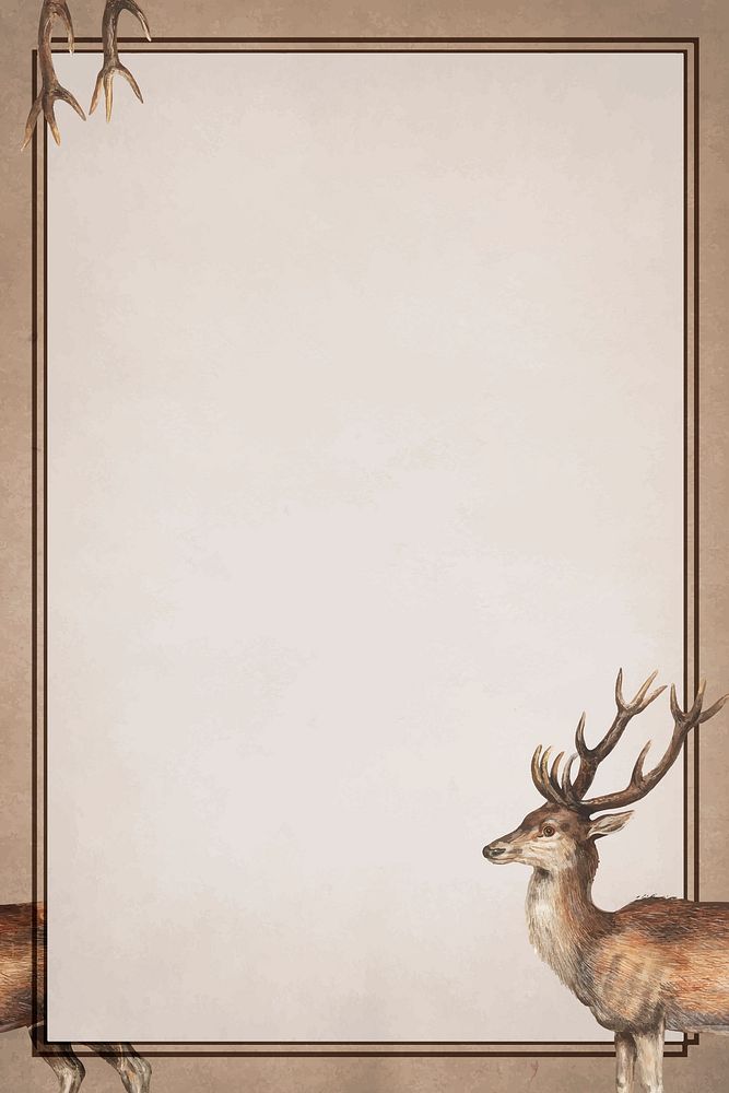 Deer pattern on brown background vector