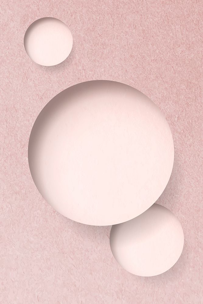 Round shape on a pink concrete textured background vector