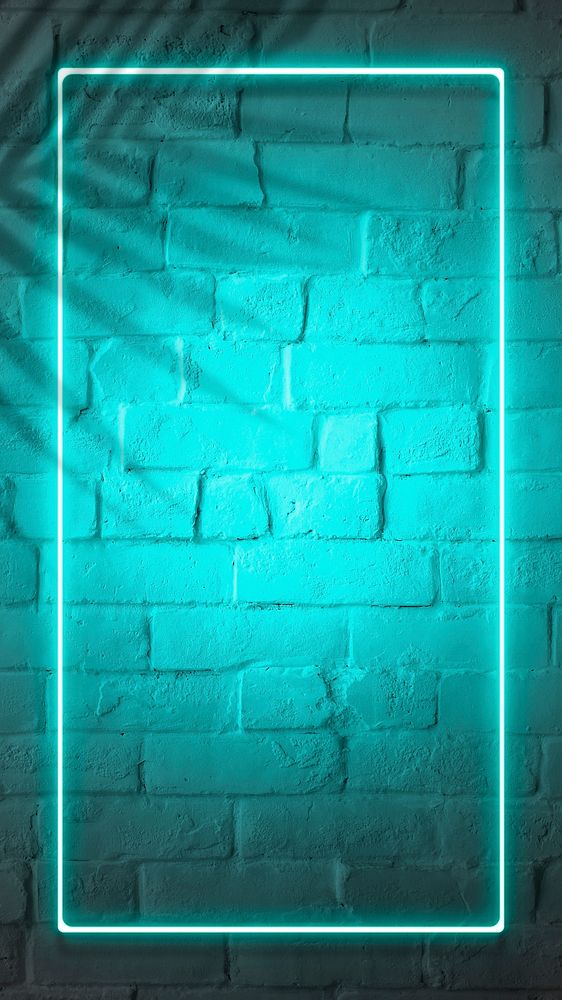 Tropical green neon lights phone screen wallpaper