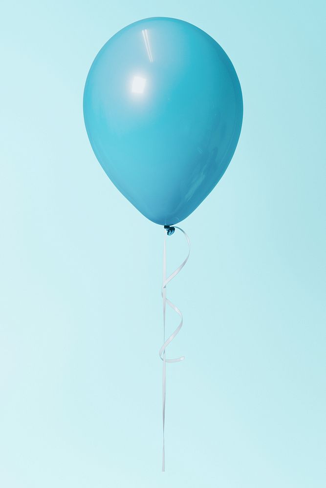 Pastel blue single floating balloon