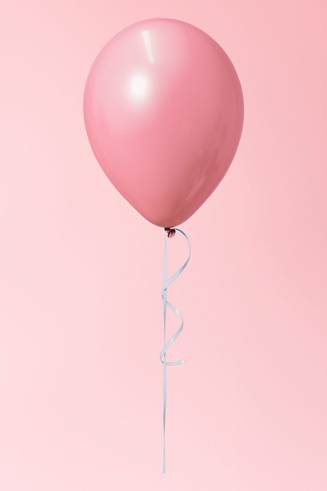 Festive pastel pink single balloon