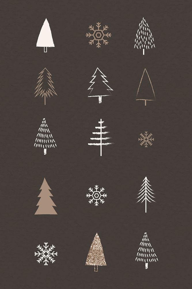 Christmas elements doodle pattern vector