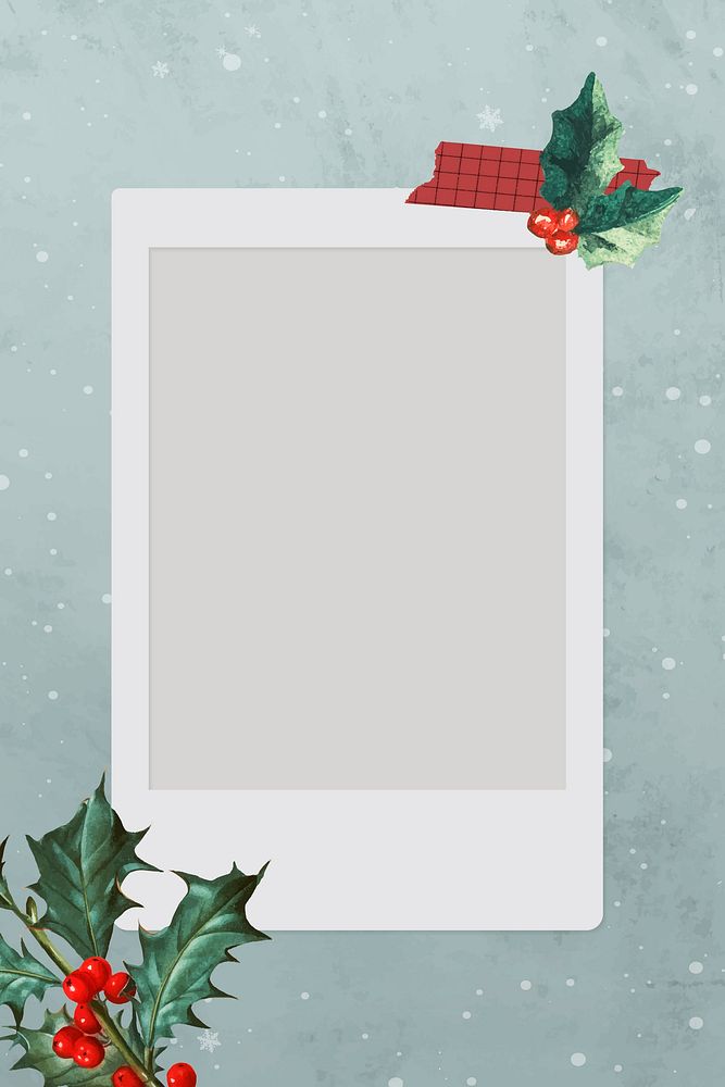 Festive blank Christmas film vector