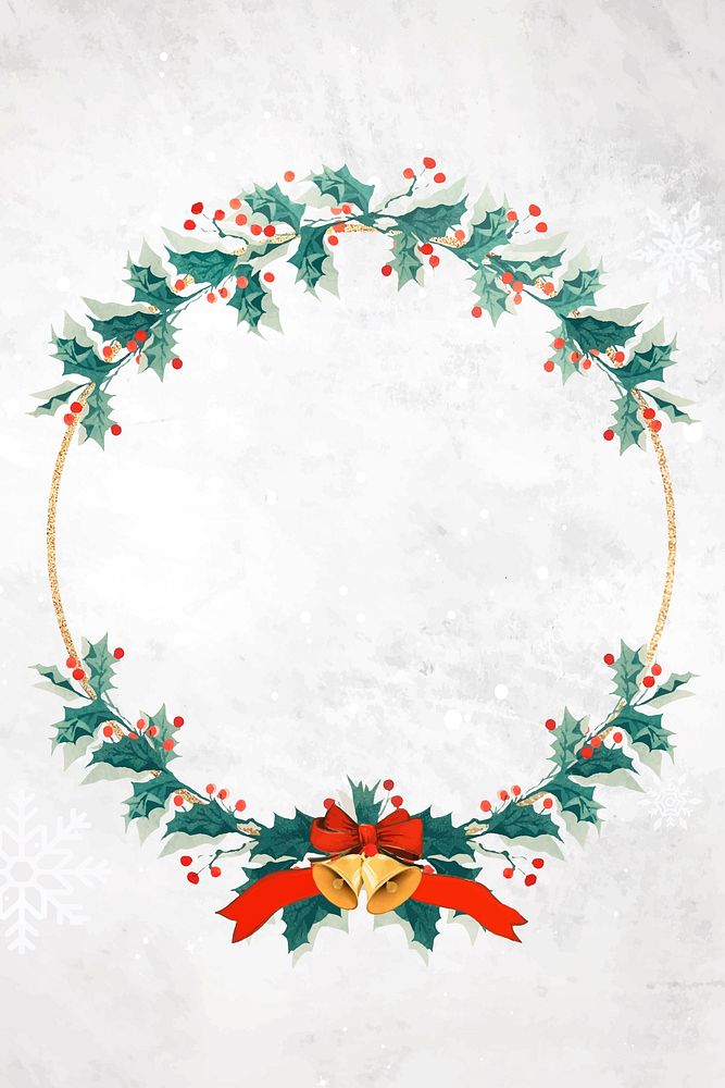 Blank festive Christmas wreath vector