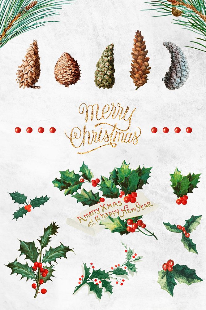 Festive merry Christmas design collection