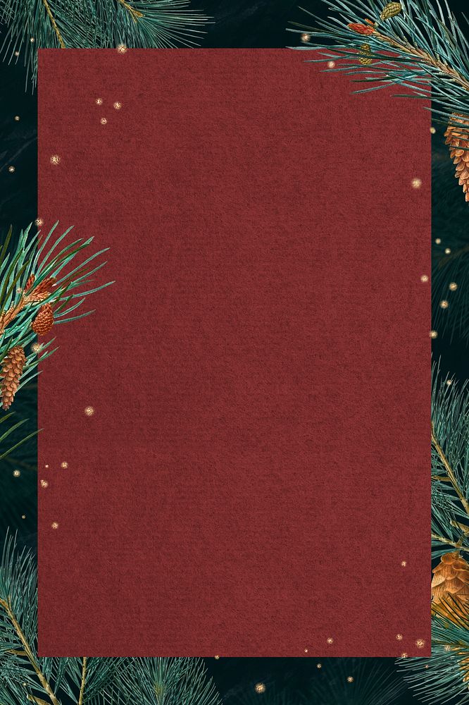 Blank rectangle Christmas frame design