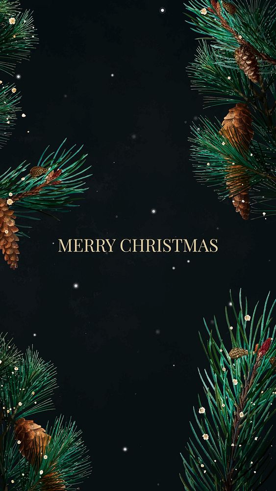 Fesitve merry Christmas mobile wallpaper vector