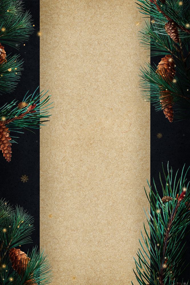 Blank golden Christmas frame design