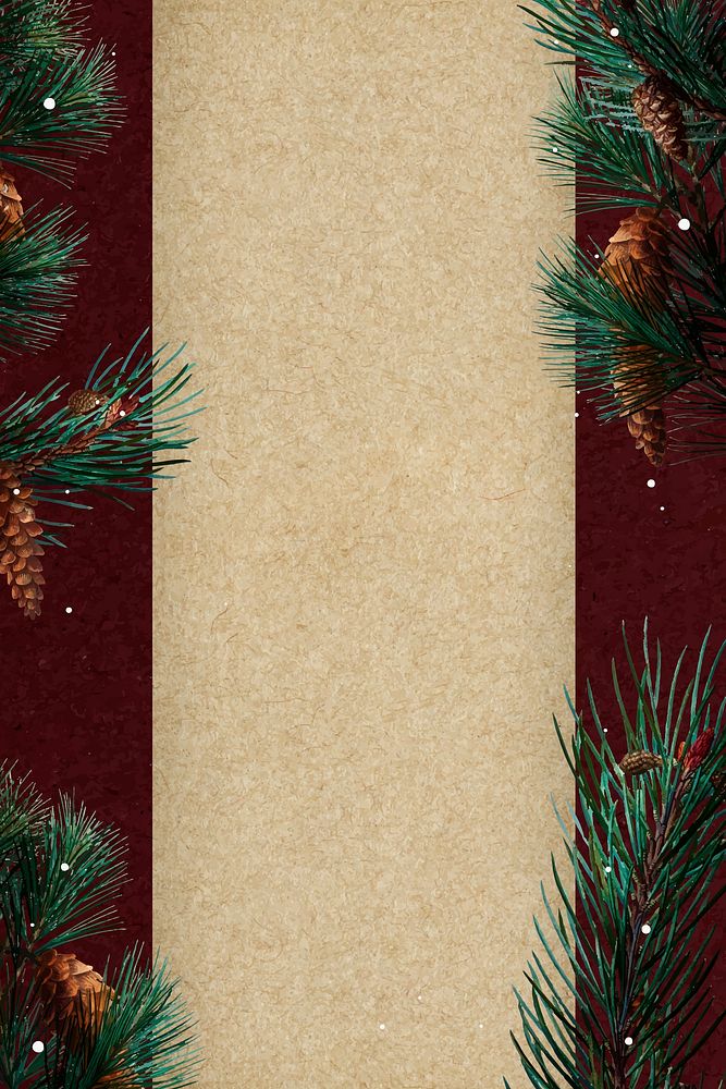Blank golden Christmas frame vector