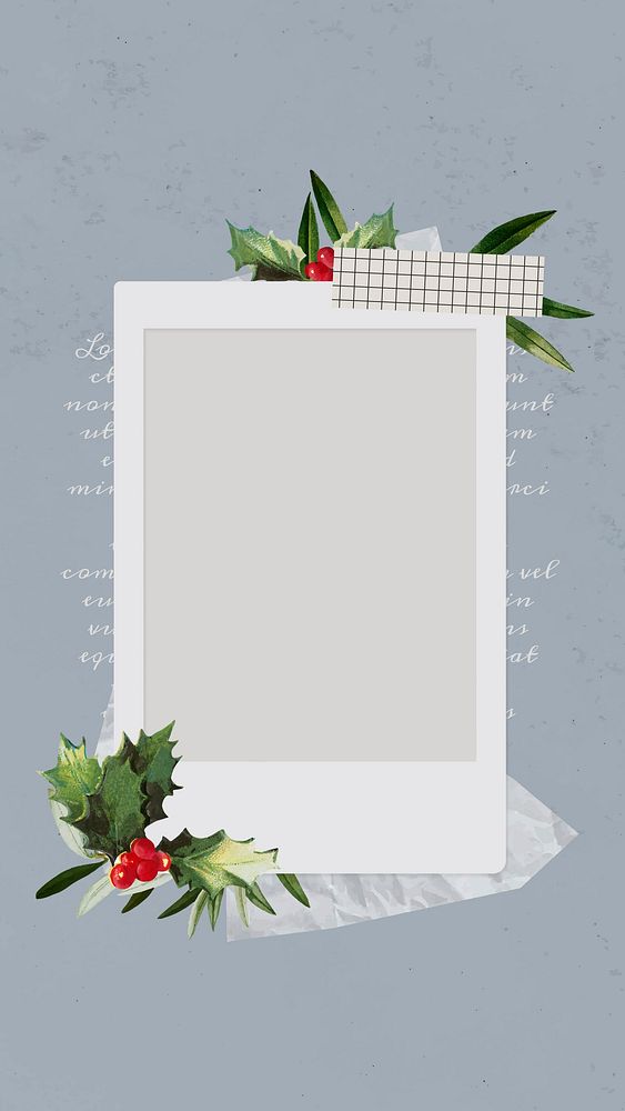 Christmas decorated instant photo frame mobile phone wallpaper