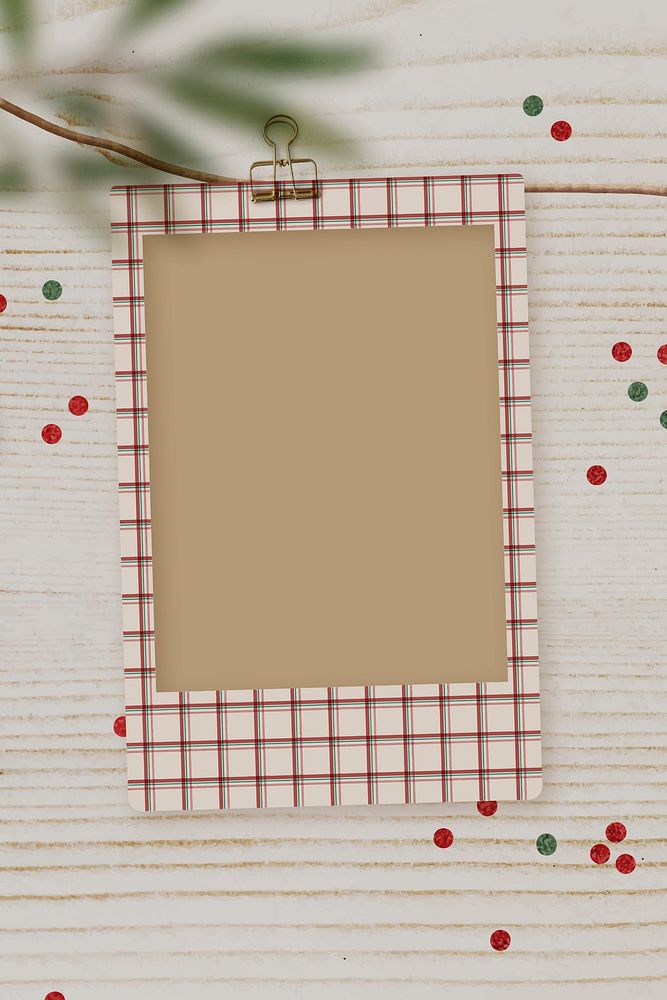 Diy Christmas and Holiday card on a wooden table vector