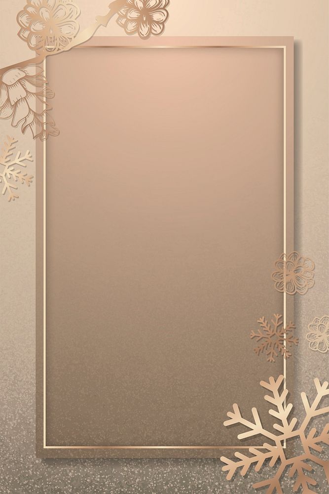 Snow flake frame background vector