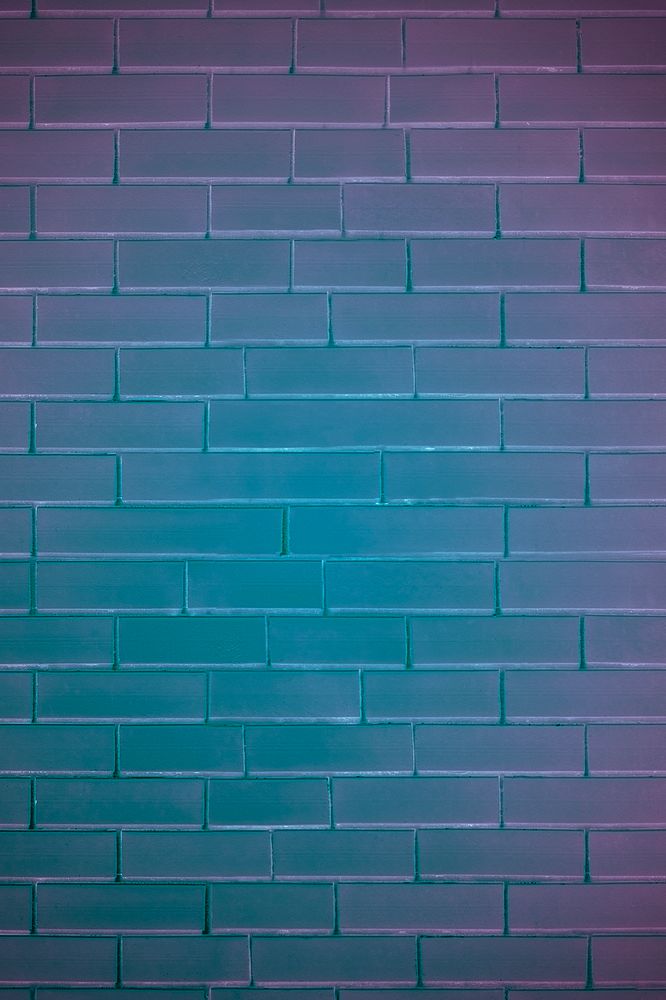 Brick wall in neon light