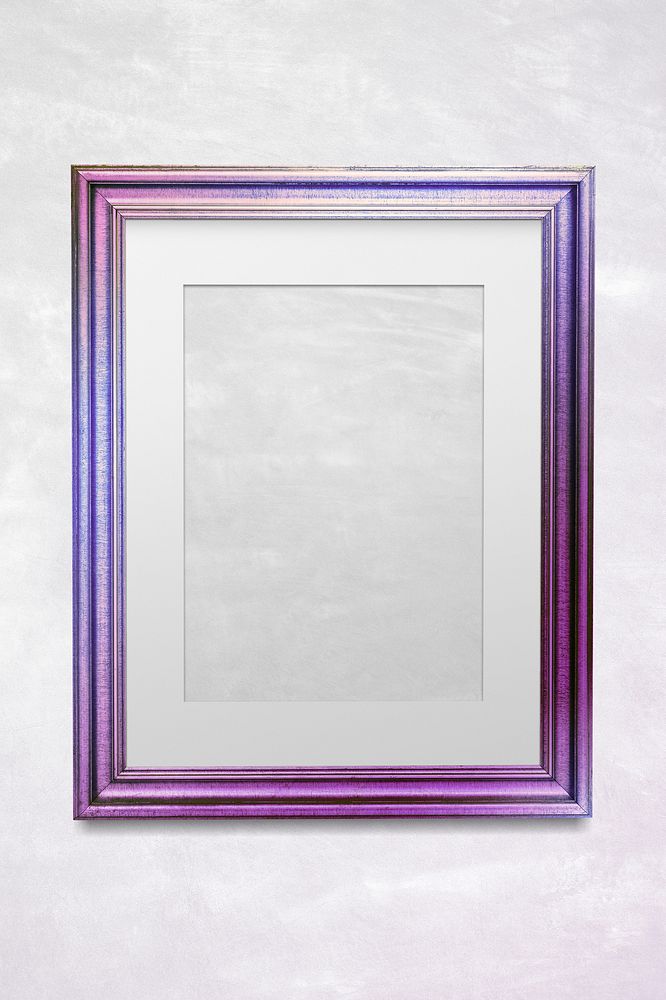 Purple photo frame mockup