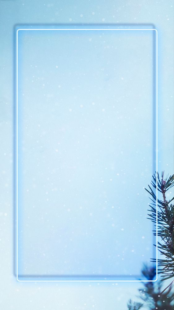 Blue neon Christmas  mobile phone wallpaper illustration