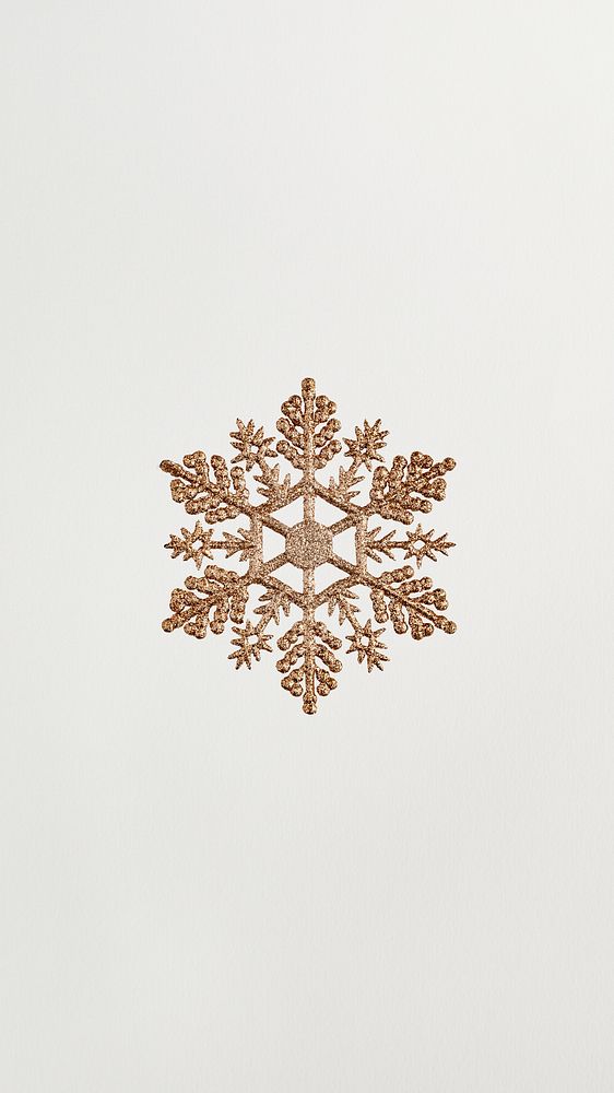 Copper snowflake mobile phone wallpaper