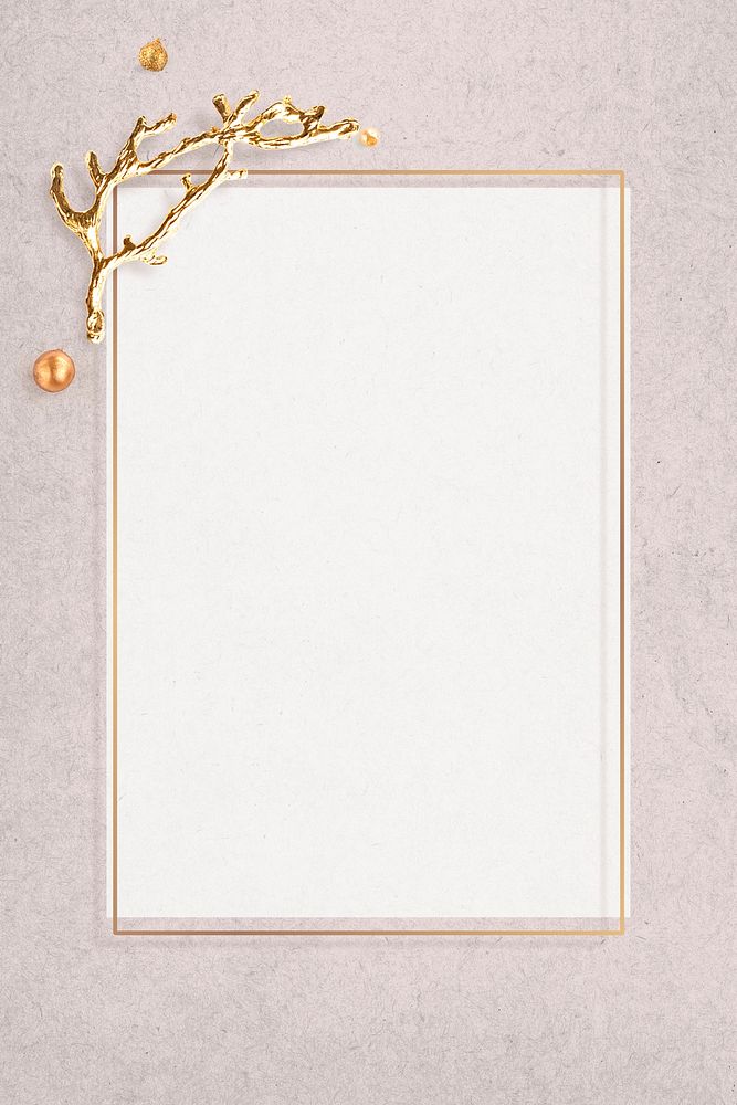 Gold festive frame on pink marble social template mockup 
