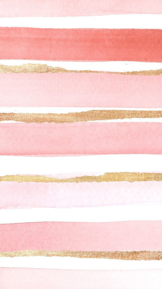 Shimmering pink watercolor brush stroke mobile phone wallpaper