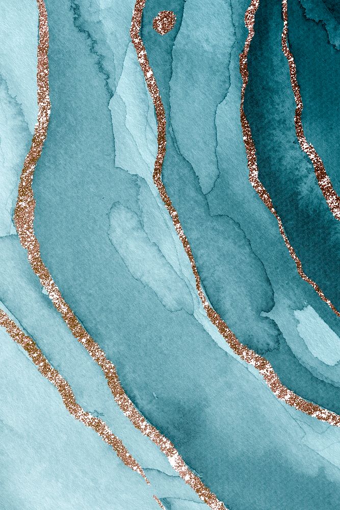 Shimmering teal watercolor textured background