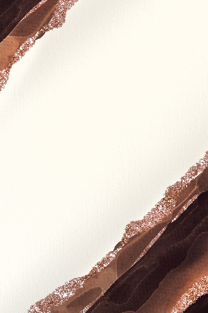 Shimmering dark brown on white paper background