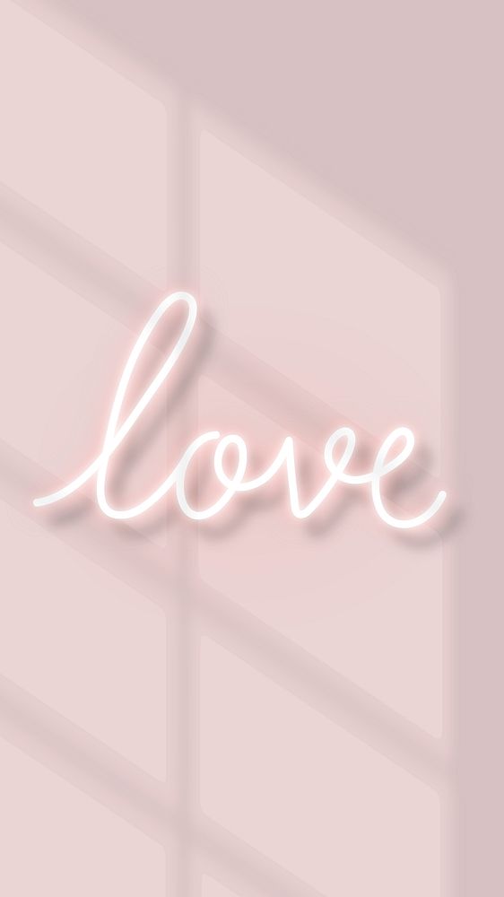 Love iPhone wallpaper, cute pink background
