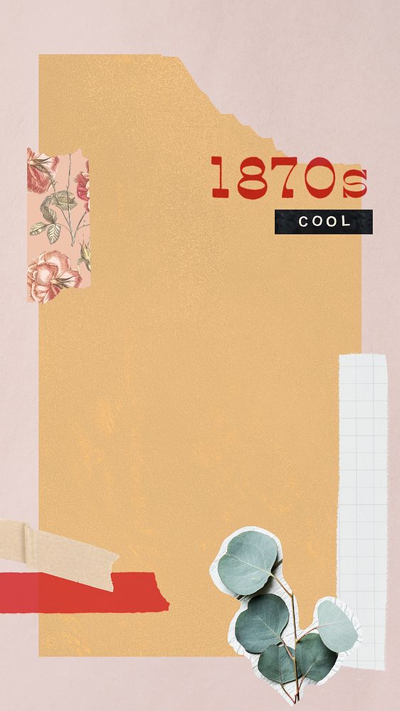 Vintage pastel collage style banner template