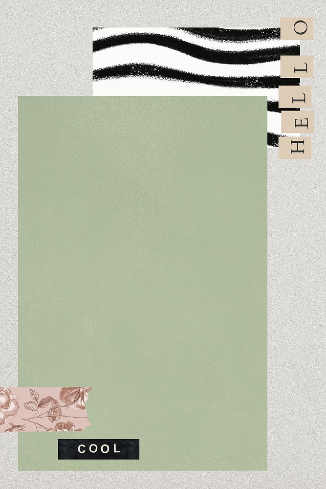 Vintage pastel collage style banner mockup