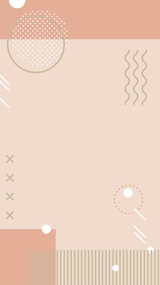 Earth tone Memphis Facebook story background vector