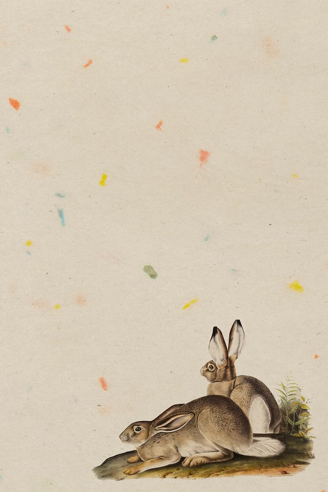 Vintage Easter bunny background