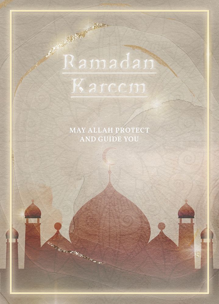 Blessing for Ramadan card template