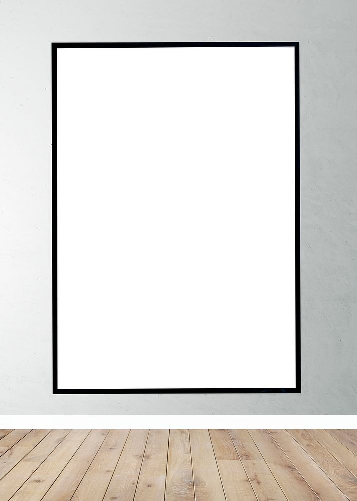 Frame mockup against a gray wall