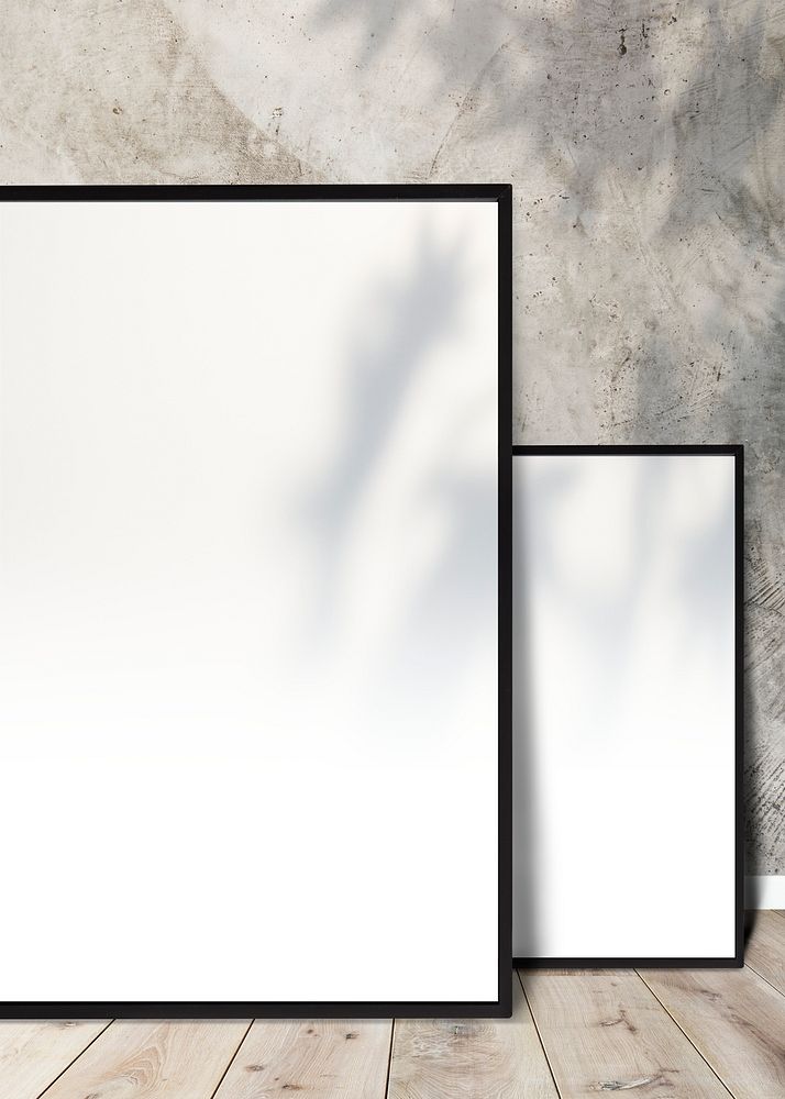 Frame mockups against a textured wall