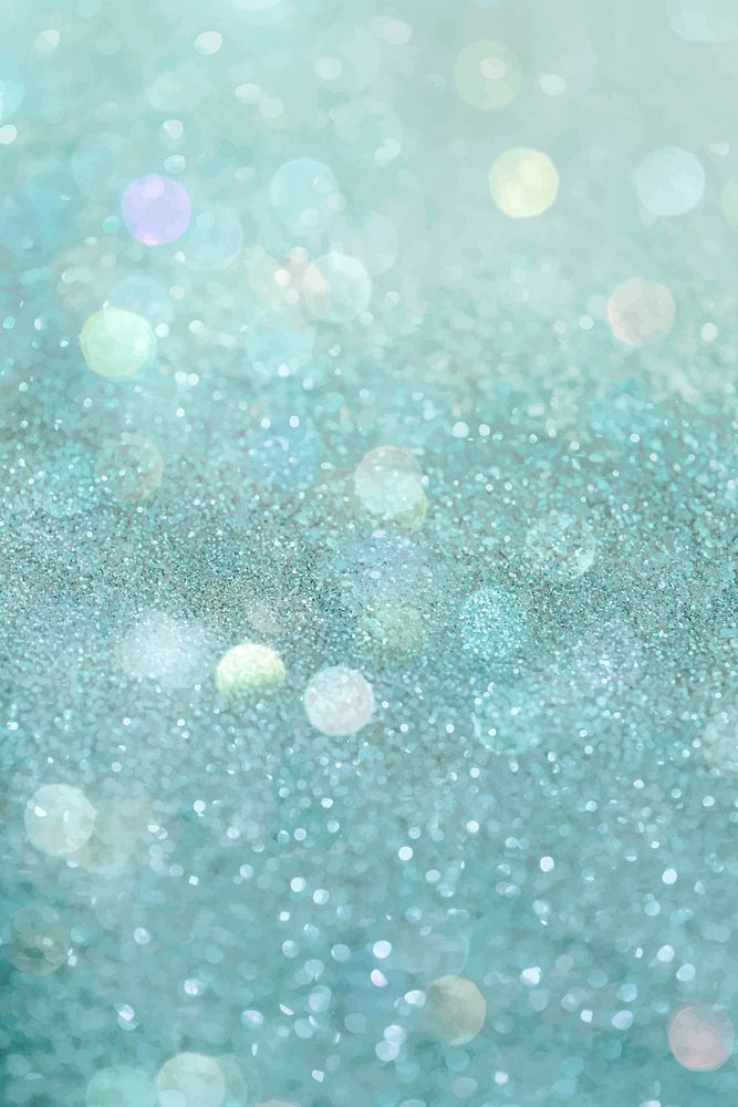 Shiny green glitter textured background vector