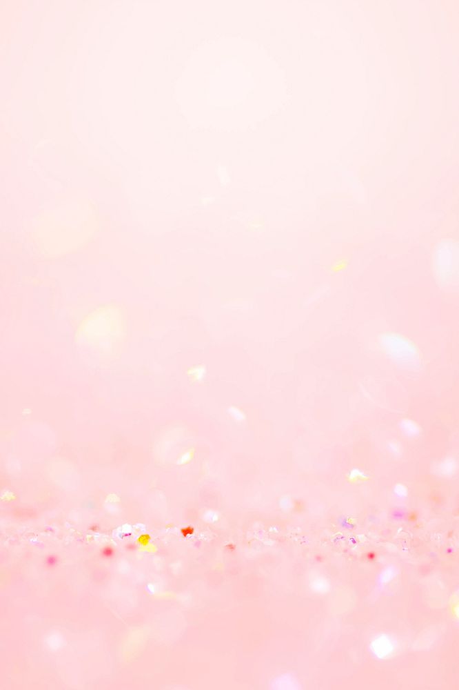 Light pink glitter confetti bokeh background vector
